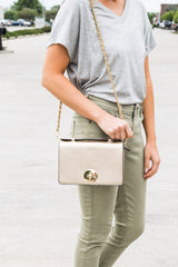 The Chained Up Classic Clutch- Gold
