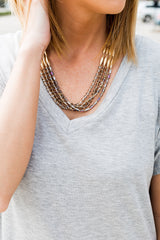 The Beautiful Layers Necklace-Black Diamond