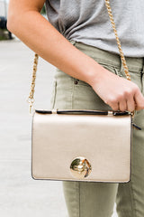 The Chained Up Classic Clutch- Gold