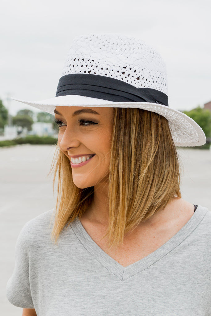 The Panama Straw Statement Hat- White