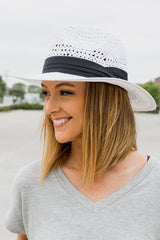 The Panama Straw Statement Hat- White