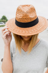 The Panama Straw Statement Hat- Dark Tan
