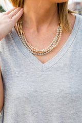 The Beautiful Layers Necklace-Topaz