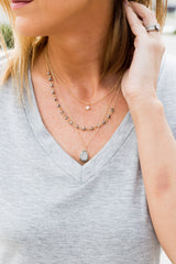 The Layered to Perfection Necklace- Gold/Hematite
