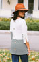 Baylor "Meet Me in the Middle" Button Back Flowy Top