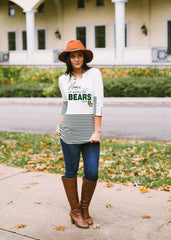 Baylor "Meet Me in the Middle" Button Back Flowy Top