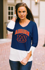 Auburn Colorblock Zipper Tunic Top
