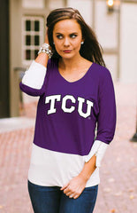 TCU Colorbloack Zipper Tunic Top