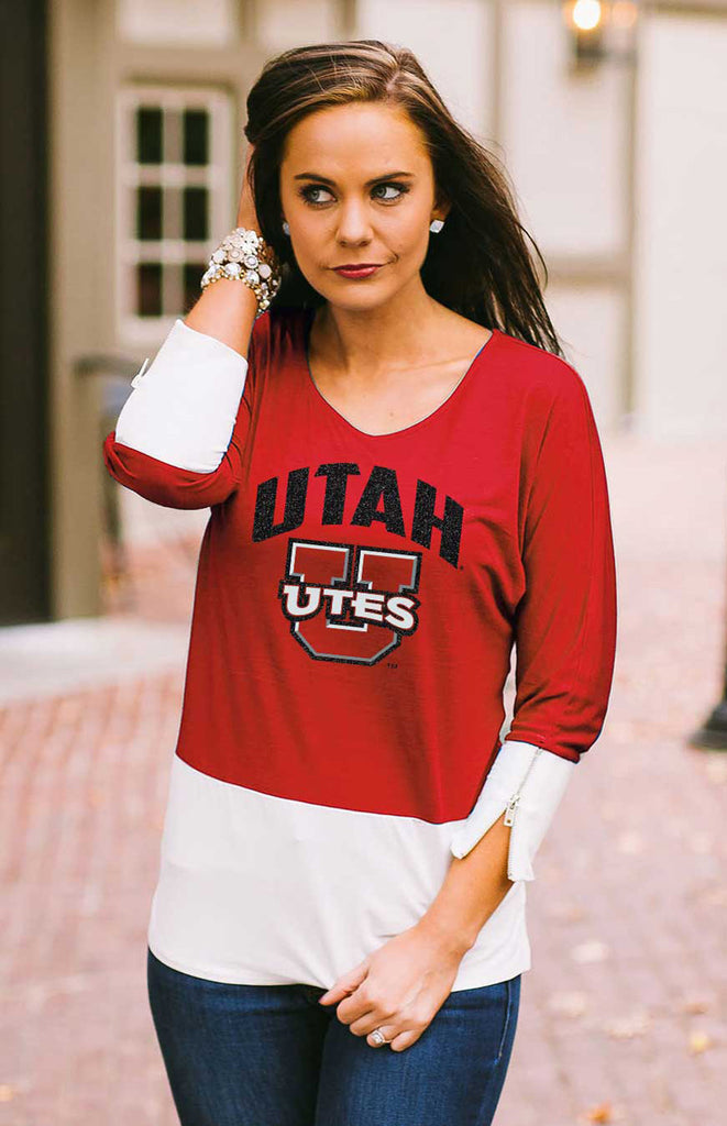 Utah Colorblock Zipper Tunic Top