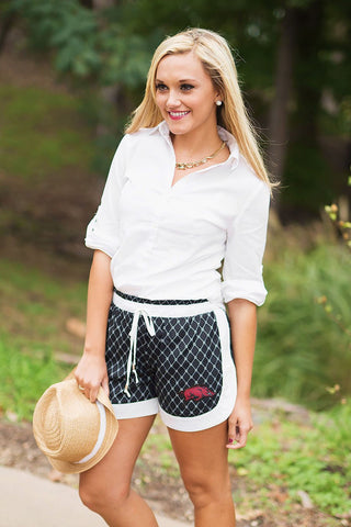 Arkansas Razorbacks Chic on Repeat High Contrast Shorts