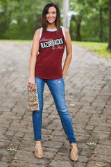 Arkansas Razorbacks All The Way Up High Contrast Tank