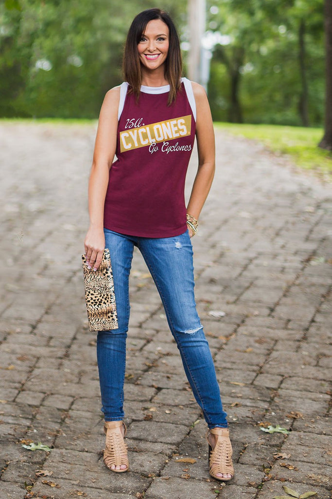 Iowa State Cyclones All The Way Up High Contrast Tank
