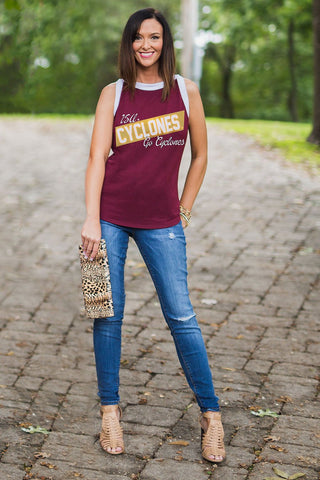 Iowa State Cyclones All The Way Up High Contrast Tank