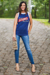 Kansas Jayhawks All The Way Up High Contrast Tank