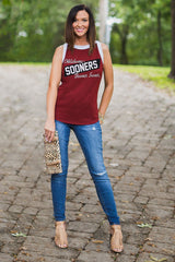 Oklahoma Sooners All The Way Up High Contrast Tank