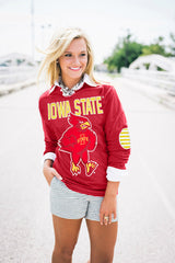 Iowa State Elbow Patch Tee