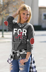 Alabama "Fan for Life" Elbow Patch Tee Grey