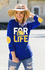 Golden State Warriors Elbow Patch Tee