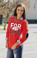 HOUSTON 'FAN FOR LIFE' ELBOW PATCH TEE