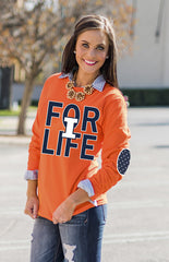 ILLINOIS 'FAN FOR LIFE' ELBOW PATCH TEE