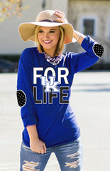 KENTUCKY 'FAN FOR LIFE' ELBOW PATCH TEE
