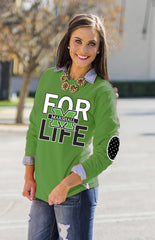 MARSHALL 'FAN FOR LIFE' ELBOW PATCH TEE