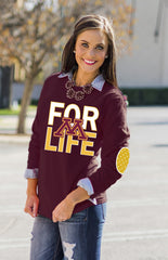 MINNESOTA 'FAN FOR LIFE' ELBOW PATCH TEE
