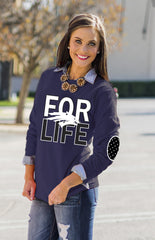 NEVADA 'FAN FOR LIFE' ELBOW PATCH TEE