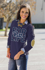 PITTSBURGH 'FAN FOR LIFE' ELBOW PATCH TEE