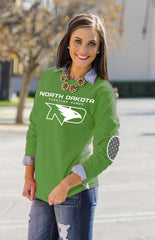 NORTH DAKOTA 'FAN FOR LIFE' ELBOW PATCH TEE