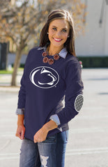 PENN STATE  'FAN FOR LIFE' ELBOW PATCH TEE