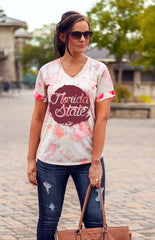 Florida State Seminoles Reverse Print Floral Tee