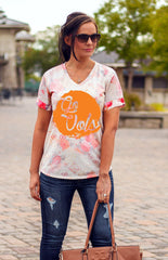 Tennessee Volunteers Reverse Print Floral Tee