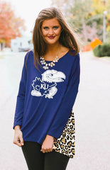 Kansas Leopard Back Tunic Top