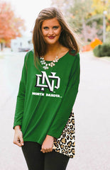 North Dakota Leopard Print Tunic Top
