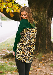 Baylor Leopard Back Tunic Top