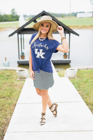 Kentucky Wildcats Knot So Basic Cuff Tee