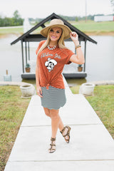 Oklahoma State Cowboys Knot So Basic Cuff Tee