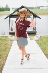 South Carolina Gamecocks Knot So Basic Cuff Tee