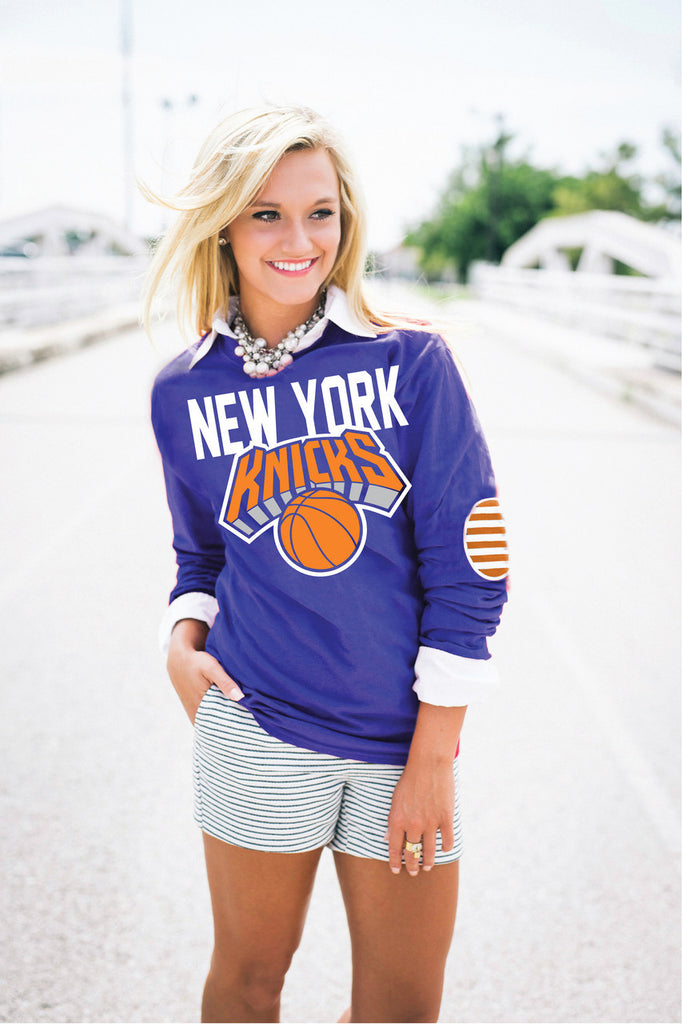 New York Knicks Elbow Patch Tee