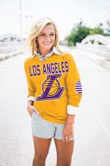 Los Angeles Lakers Elbow Patch Tee