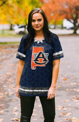 Auburn "Lace to the Finish" Lace Jersey