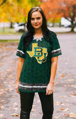 Baylor "Lace to the Finish" Lace Jersey