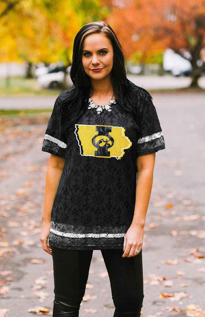 Iowa "Lace to the Finish" Lace Jersey