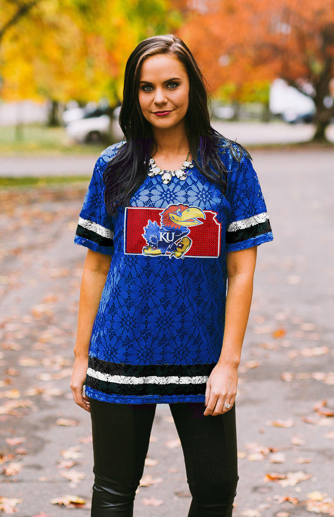 Kansas "Lace to the Finish" Lace Jersey