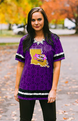 LSU "Lace to the Finish" Lace Jersey