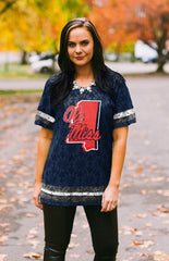 Ole Miss "Lace to the Finish" Lace Jersey