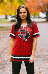 Texas tech "Lace to the Finish" Lace Jersey