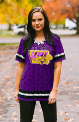 Northern Iowa "Lace to the Finish" lace Jersey