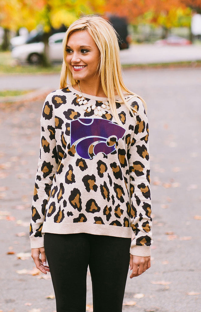 Kansas State Leopard Sweater